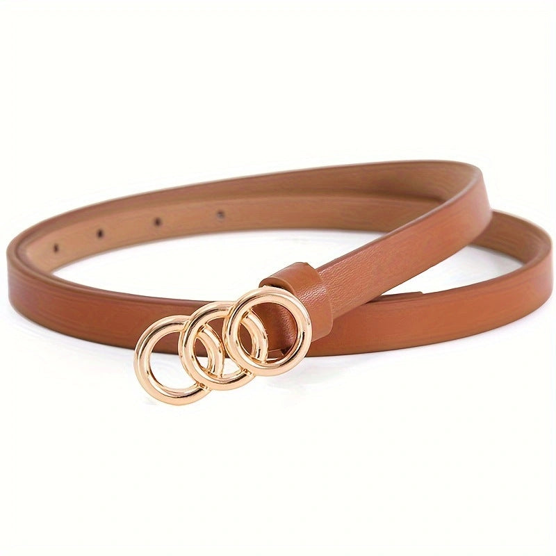 Women's Stylish Retro Minimalism 3-ring Thin Belt Women's Stylish Retro Minimalism 3-ring | Ectron Online