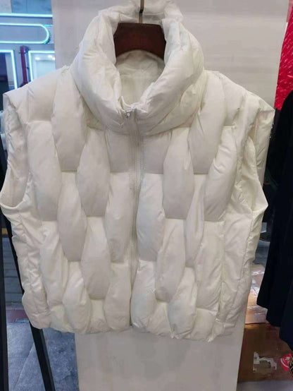 Women's Stand Collar Down Vest - Fried Street Style Fried Street Stand Collar Down Women's C | Ectron Online