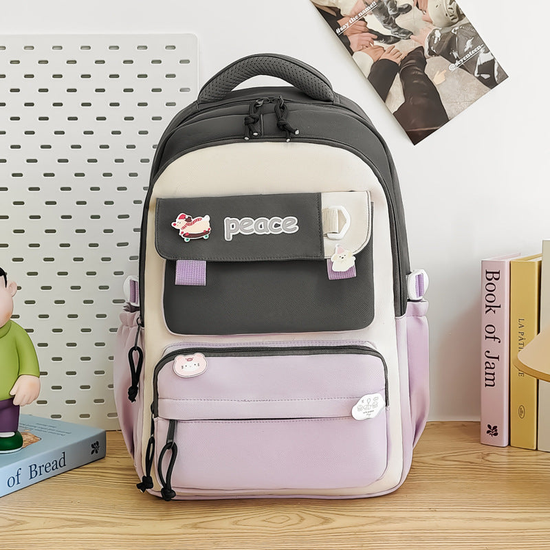 Women’s Lightweight Schoolbag – Spacious & Stylish Nylon Backpack Women's Large Capacity Lightweight Simpl | Ectron Online