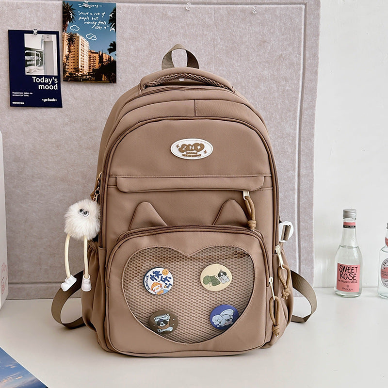 Large Capacity School Backpack for Girls – Breathable Nylon Large Capacity Backpack For Primary Scho | Ectron Online