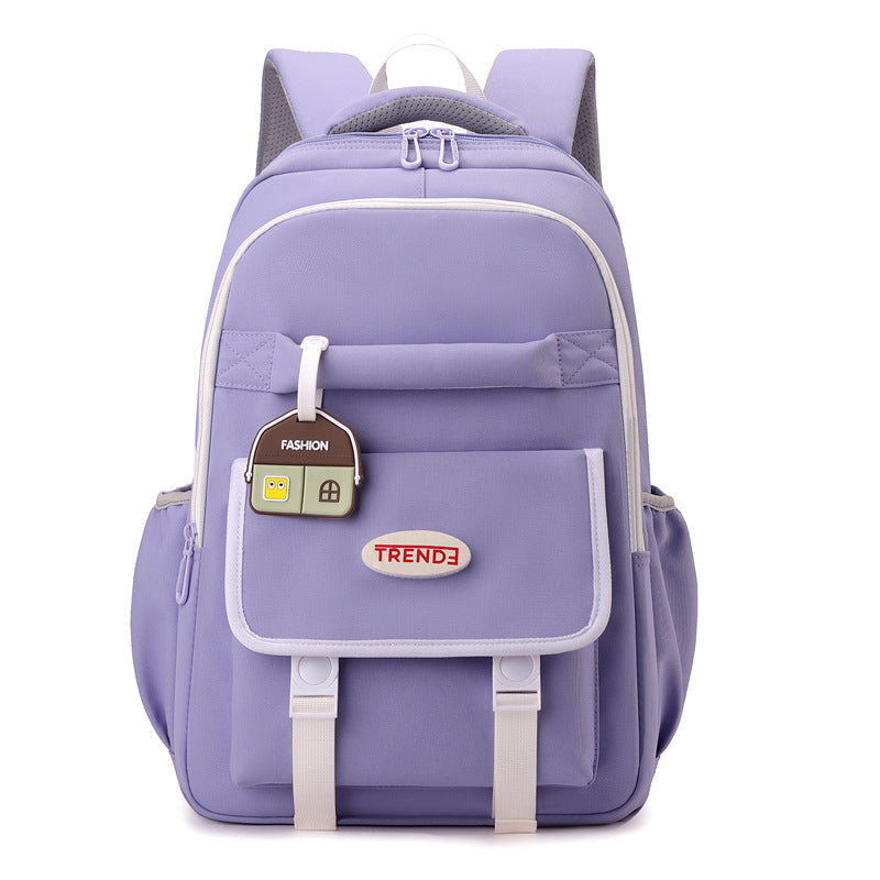 Girls' Preppy Multicolor Backpack – Stylish & Lightweight New Preppy Style Girls Casual Multicolor | Ectron Online