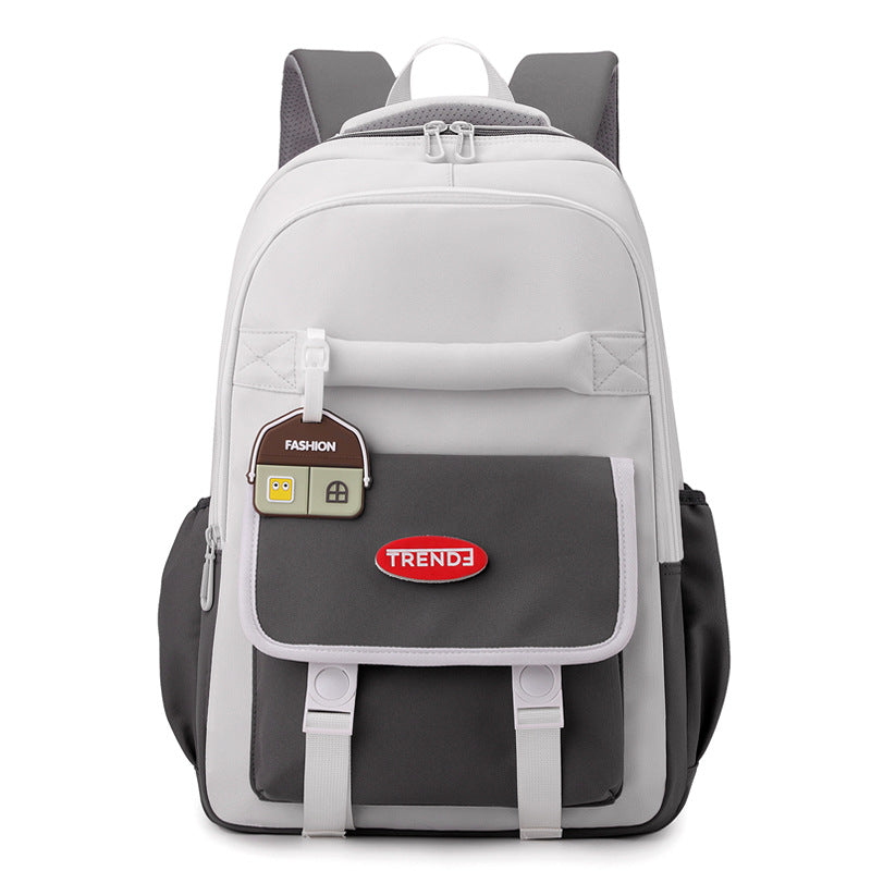 Girls' Preppy Multicolor Backpack – Stylish & Lightweight New Preppy Style Girls Casual Multicolor | Ectron Online