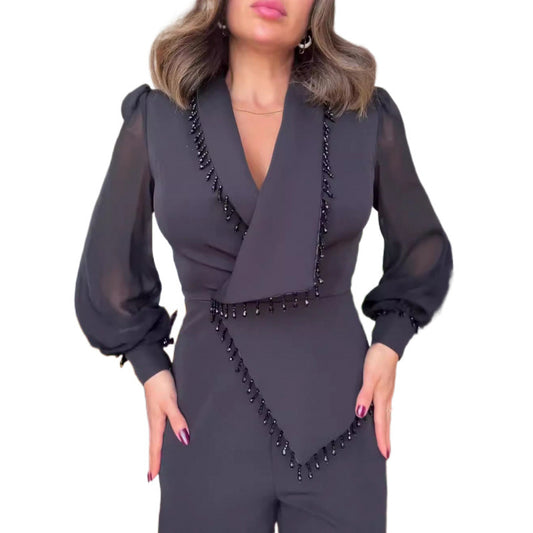 Waist-Controlled Wide Leg Jumpsuit – Chic & Comfortable Waist-controlled Wide Leg Jumpsuit | Ectron Online