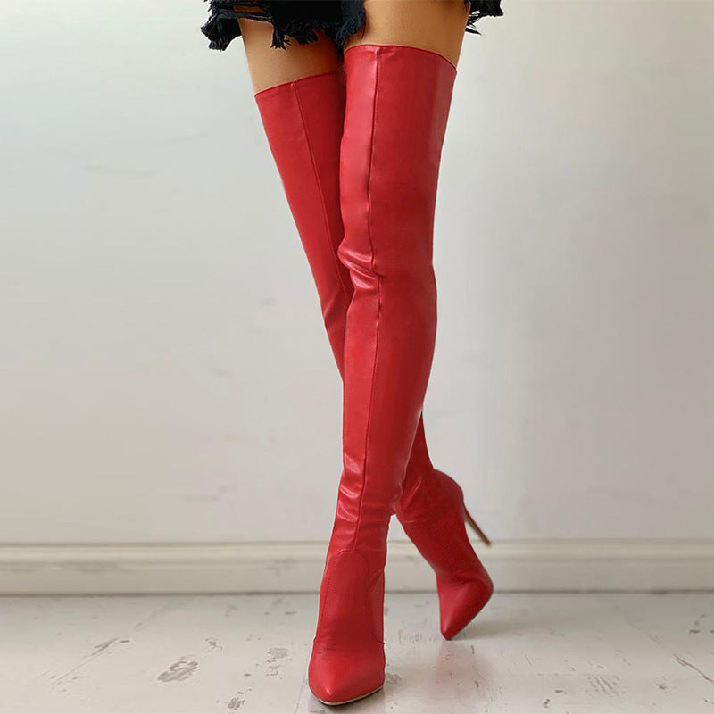 Plus Size Over-the-Knee Boots - Elegant & Comfortable Fit Personality Below The Knee Plus Size Wom | Ectron Online