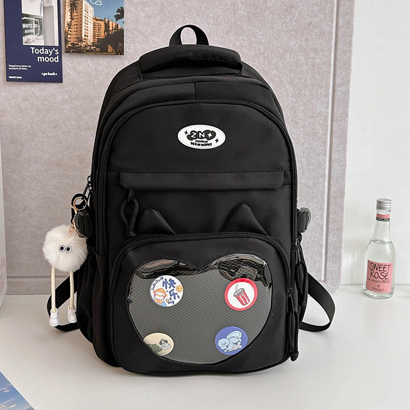 Large Capacity School Backpack for Girls – Breathable Nylon Large Capacity Backpack For Primary Scho | Ectron Online