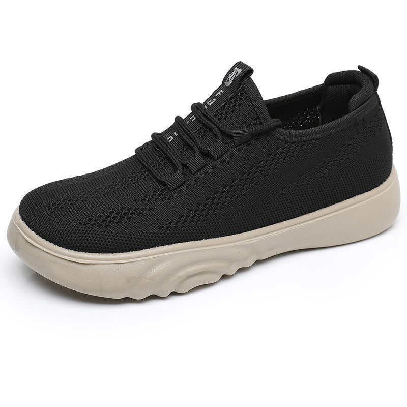 Old Beijing Cloth Shoes - Breathable Knit Casual Mom Pumps Mom Shoes | Ectron Online