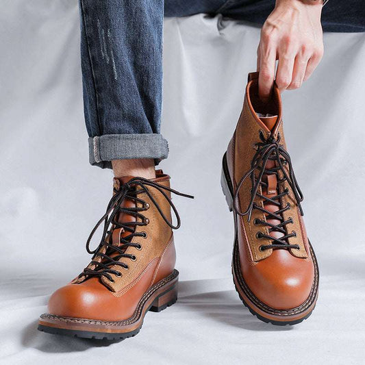 Martin Boots Men's Tooling Platform Leather Boots