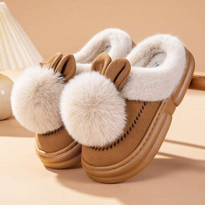 Thick Bottom Fleece-lined Warm Can Be Outdoor Fur Slippers Thick Bottom Fleece-lined Warm Can Be Ou | Ectron Online