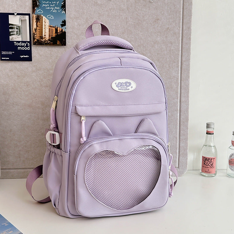 Large Capacity School Backpack for Girls – Breathable Nylon Large Capacity Backpack For Primary Scho | Ectron Online