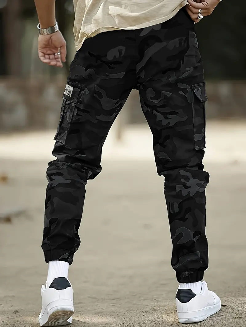 Men's Retro Camouflage Cargo Pants European Size American Retro Multi-pocke | Ectron Online