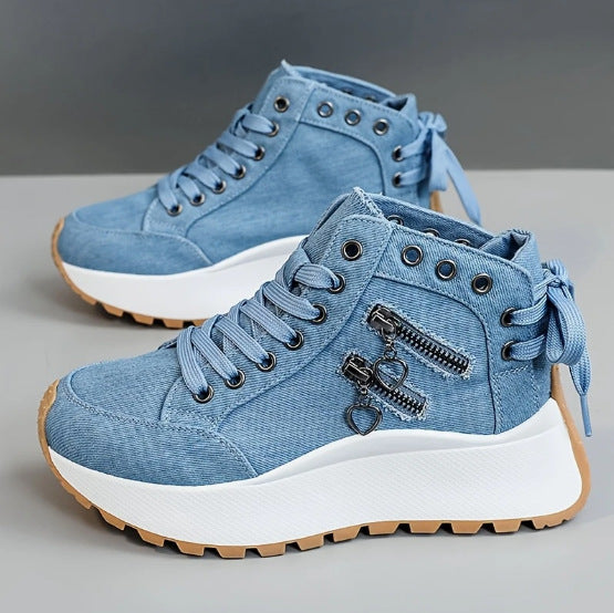 Women's High-Top Platform Casual Board Shoes - Fashion High-top Platform Female Fashion Casual | Ectron Online