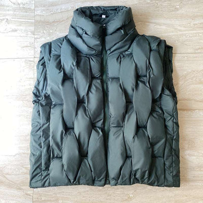 Women's Stand Collar Down Vest - Fried Street Style Fried Street Stand Collar Down Women's C | Ectron Online
