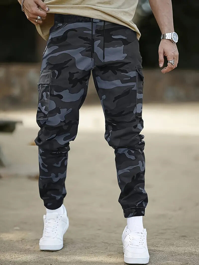 Men's Retro Camouflage Cargo Pants European Size American Retro Multi-pocke | Ectron Online