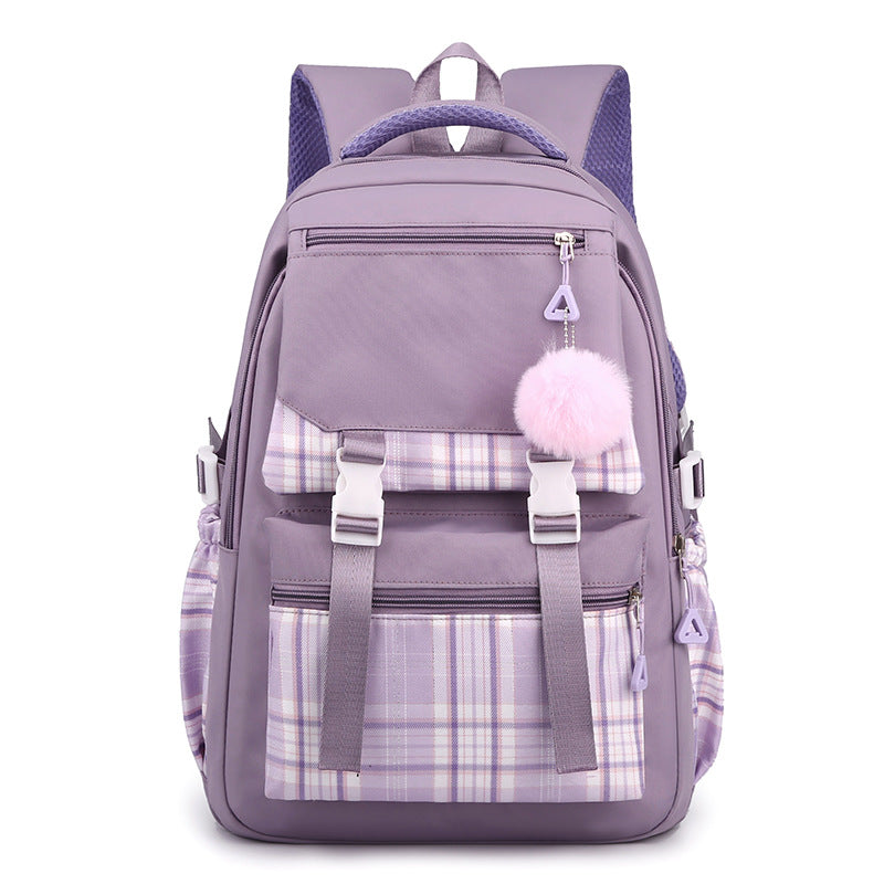 Women’s Laptop Backpack – Stylish & Waterproof Nylon Bag Women's Solid Color Simple Multi-layer C | Ectron Online