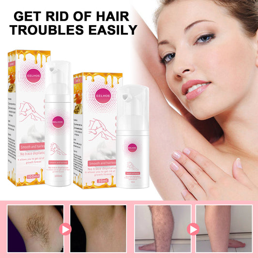 Painless Hair Removal Spray Mousse - Gentle Depilatory Foam for Arms & Legs