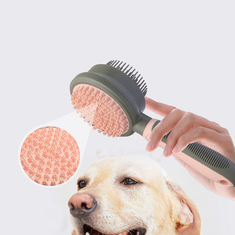Pet Hair Removal Comb - Self Cleaning Slicker Brush for Cats & Dogs