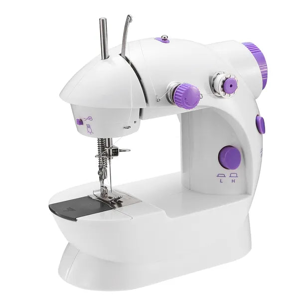 Portable Electric Sewing Machine - 2-Speed Overlock with Foot Pedal & LED