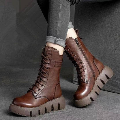 Retro lace-up Boots for Women Retro Boots For Women Lace-up Shoes Autu | Ectron Online