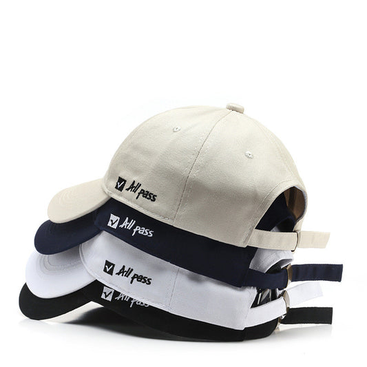 Soft Top Side Letter Embroidered Cap