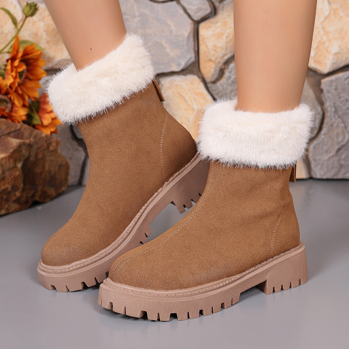 Square-heeled Snow Boots Square-heeled Snow Boots Winter Plus Vel | Ectron Online