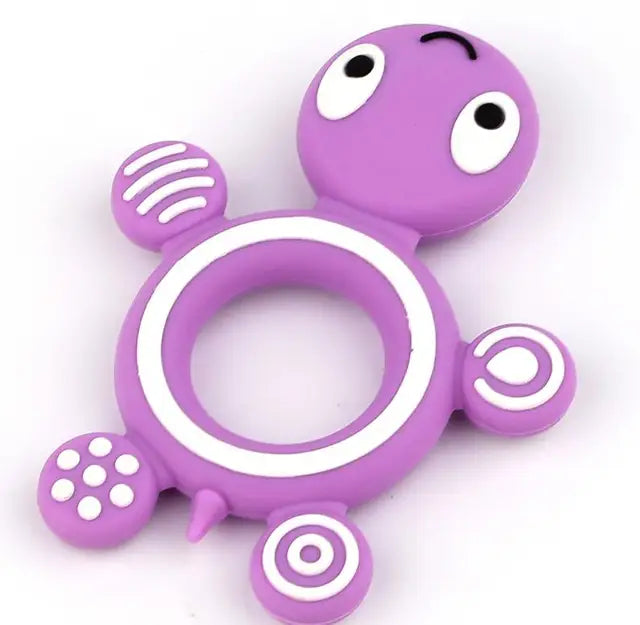 {{ brand }} Silicone Teether Necklace | BPA-Free Baby Teething Toy 3 - Turtle Silicone Teether