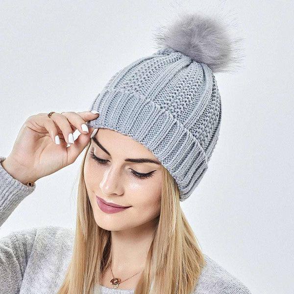 Winter Knitted Beanie Hat for Women