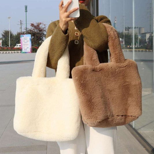 Women's Cute Furry Handbag
