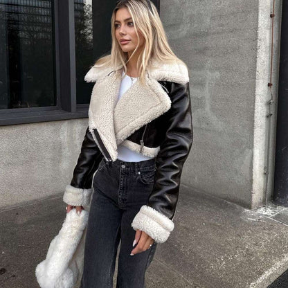 Women's Short Lapel Long Sleeve Slim Fashion Personality Jacket Outerwear & Jackets | Ectron Online