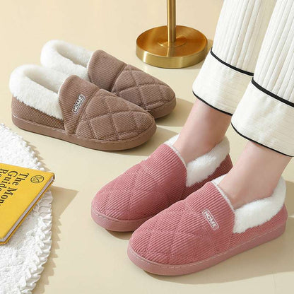 Women's Suede Mouth Indoor Corduroy Cotton Shoes Women's Suede Mouth Indoor Corduroy Cott | Ectron Online