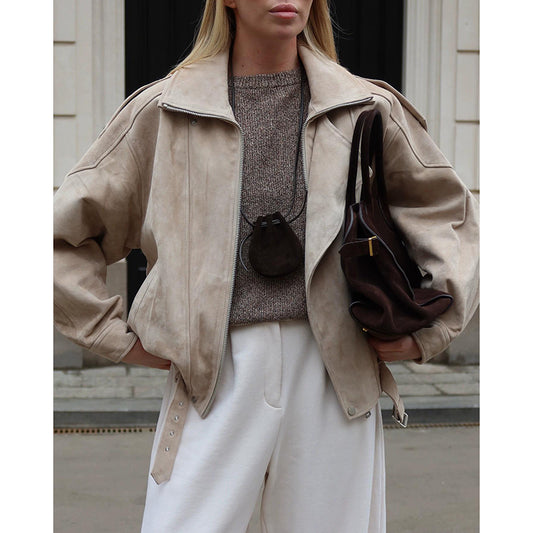 Women's Casual Zip-Up Jacket | Long Sleeve Fall Outerwear with Pockets