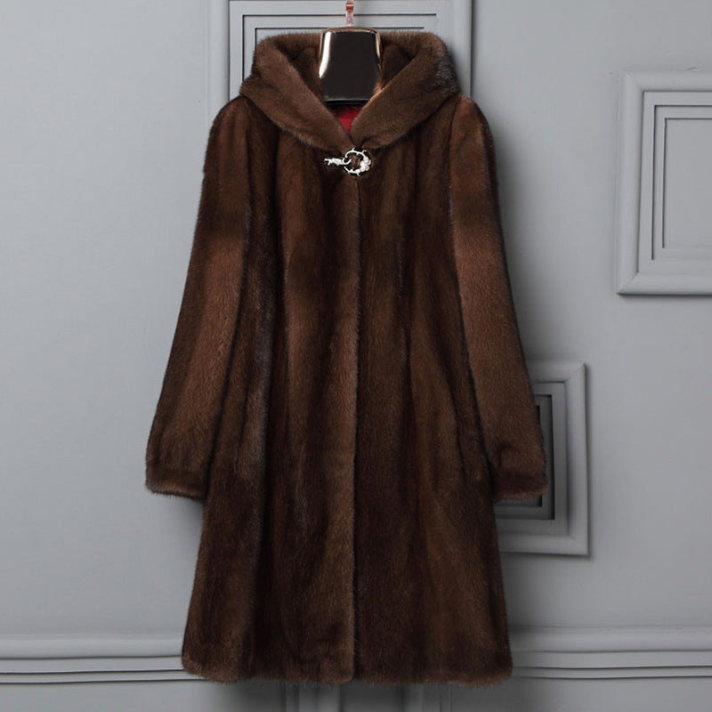 Women's Fur Hooded Casual Coat | Warm Autumn & Winter Jacket