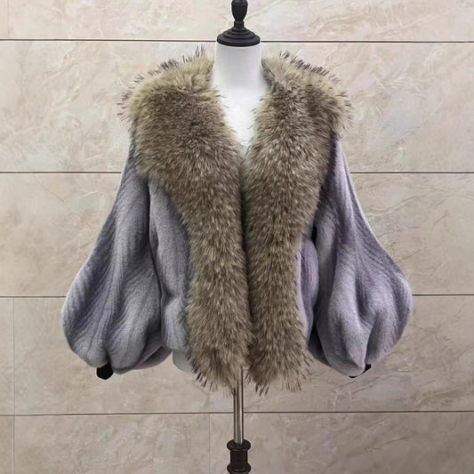 Women's Leopard Print Mink-Like Coat | Mid-Length Luxury Faux Fur Mid-length Mink-like Wool Leopard Print | Ectron Online