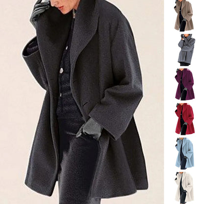 Women's Multi-Color Woolen Coat | Trendy Loose Round Neck Sweater Women's Trendy Clothes Multi-color Round | Ectron Online