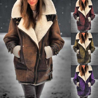 Women's One-Piece Thickened Fur Coat New European And American Thickened Fur | Ectron Online