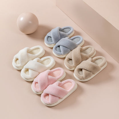 Women’s Platform Fuzzy Open Toe Slippers – Winter Indoor Slides Women's Platform Fuzzy Home Slippers Win | Ectron Online