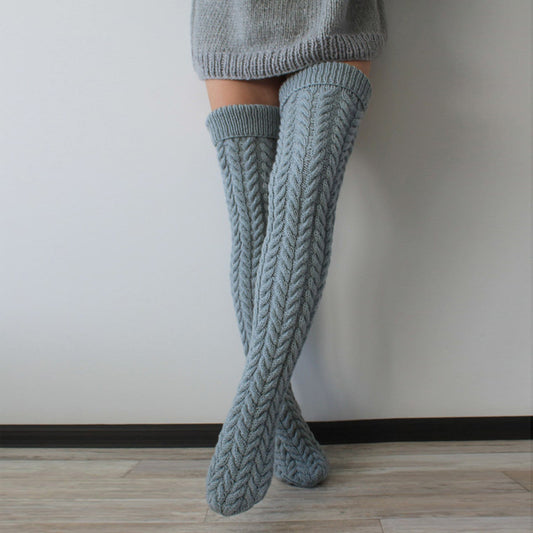Women's Twist Knit Over The Knee Stockings