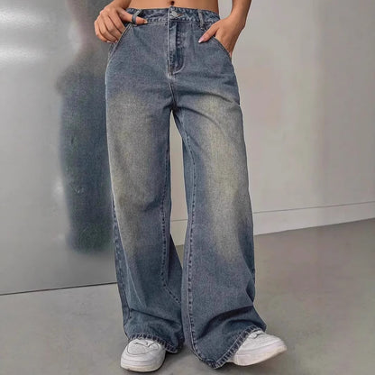Women's Washed Vintage Denim Pants | Retro Style European Jean European And American Women's Washed Vintage Denim Pants | Ectron Online
