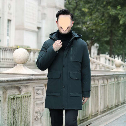 Men's Thick Mid-Length Down Cotton-Padded Winter Jacket