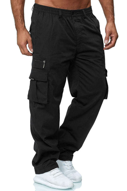 Men's Loose Straight Cargo Pants Men's Casual Multi-pocket Loose Straight | Ectron Online