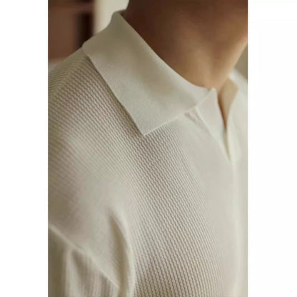 American V-neck Polo Shirt Men's Design Sense