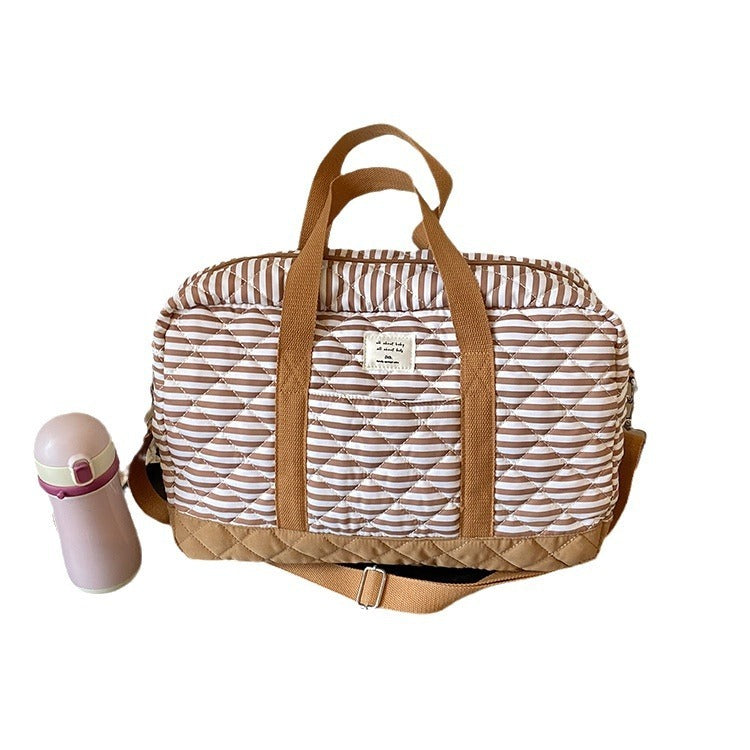 Autumn New Simple Striped Out Storage Bag