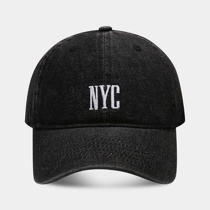 American Retro Denim Alphabet Peaked Cap - Vintage Embroidered Baseball Hat American Retro Denim Alphabet Peaked Cap | Ectron Online