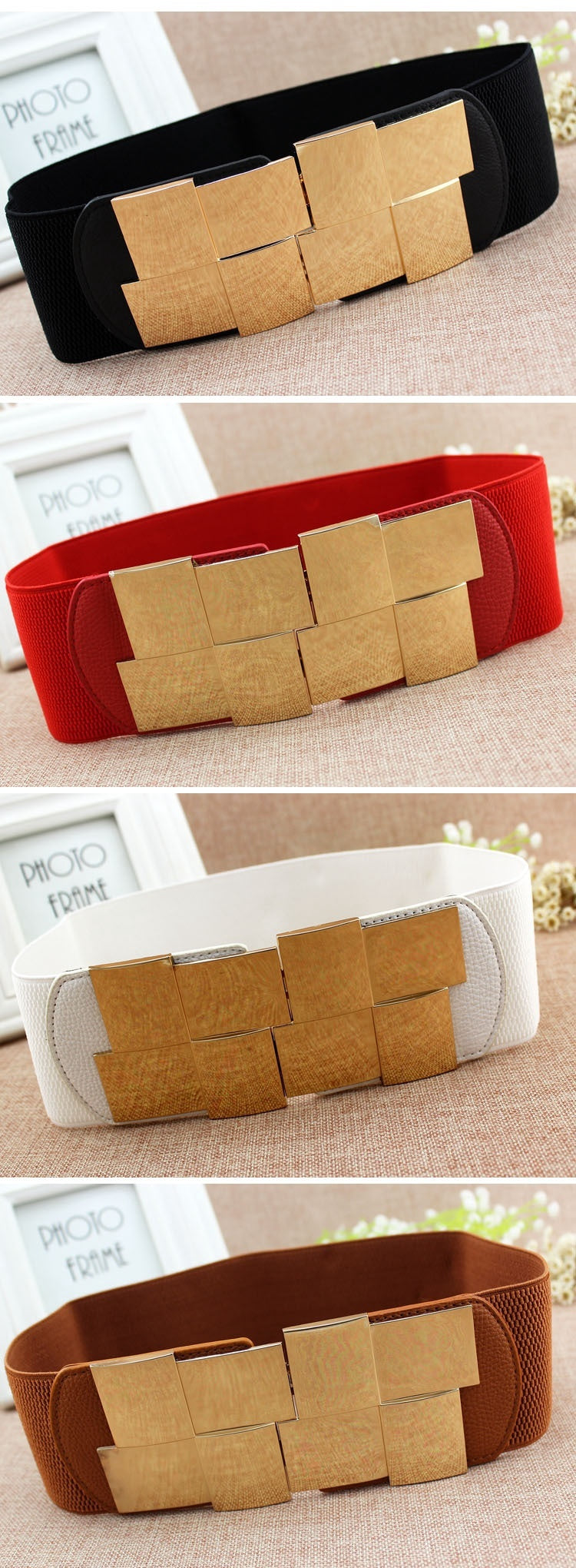 Metal Buckle Accessories Waist Seal Female Elastic Waistband