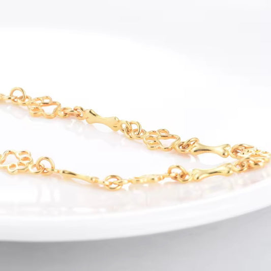 S925 Silver Fashion Refined And Simple Two-tone Chain Bracelet