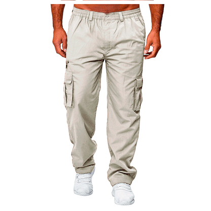 Men's Loose Straight Cargo Pants Men's Casual Multi-pocket Loose Straight | Ectron Online