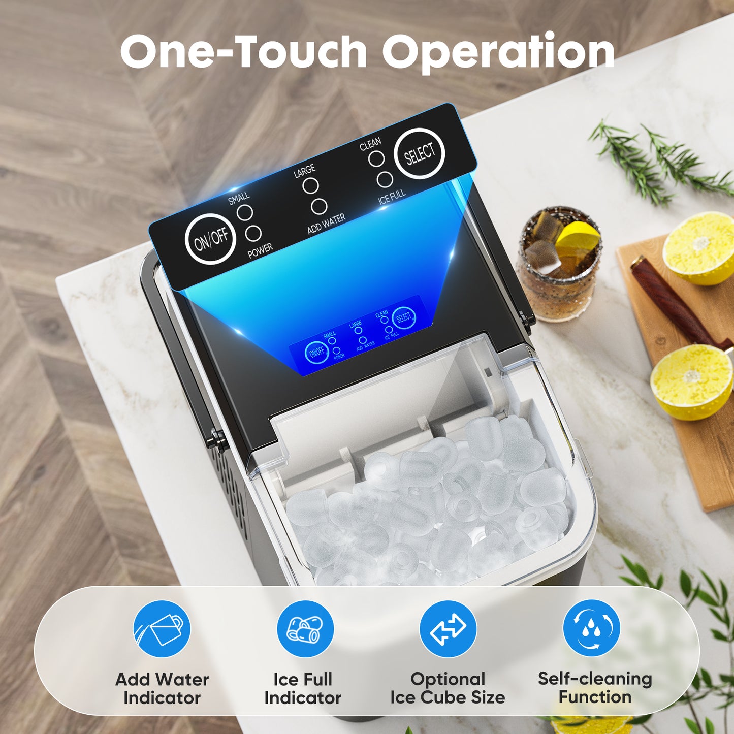 Portable Ice Maker Machine - Compact Countertop Ice Make