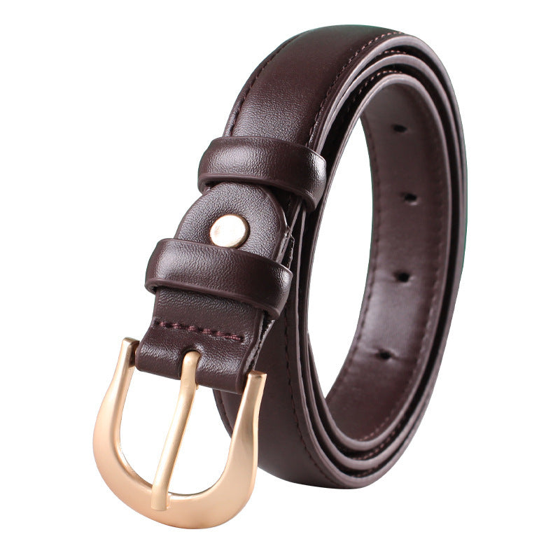 Women's Casual Pin Buckle Belt - Elegant & Versatile Women's Belt Brown Belt Casual Simple Al | Ectron Online