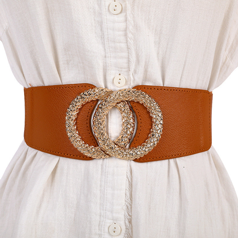 Women's Fashion Casual Stretch Wide Belt Belt | Ectron Online