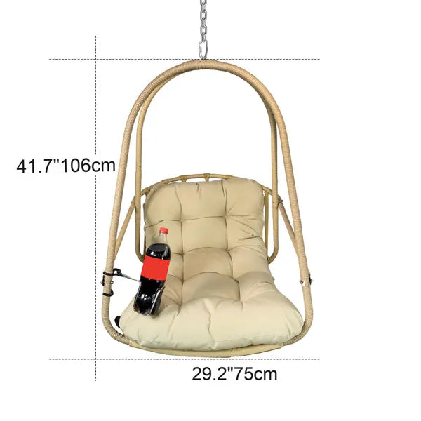 Hanging Egg Chair - Indoor & Outdoor Woven Rattan Swing Chair