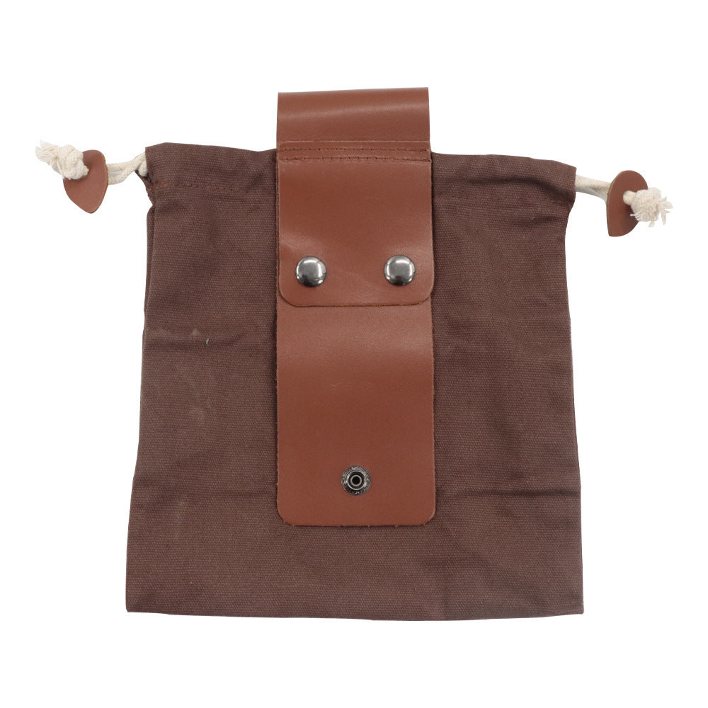 Leather & Canvas Foraging Bag - Collapsible for Hiking & Camping Leather Foraging Bag Mushroom Foraging B | Ectron Online